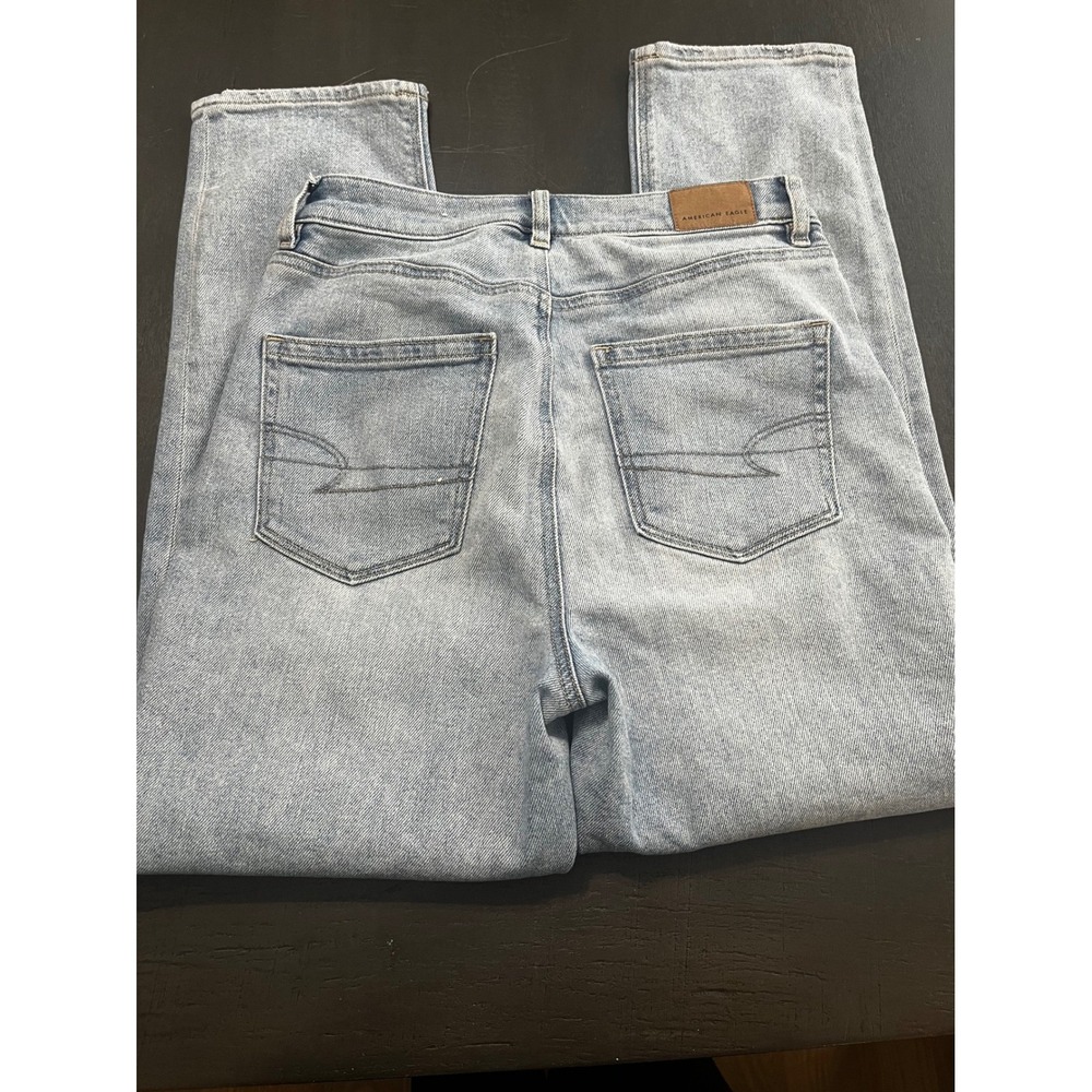 American Eagle Outfitters‎ Women's Size 2 Mom Jeans Light Wash Stretch Jeans - Picture 7 of 9